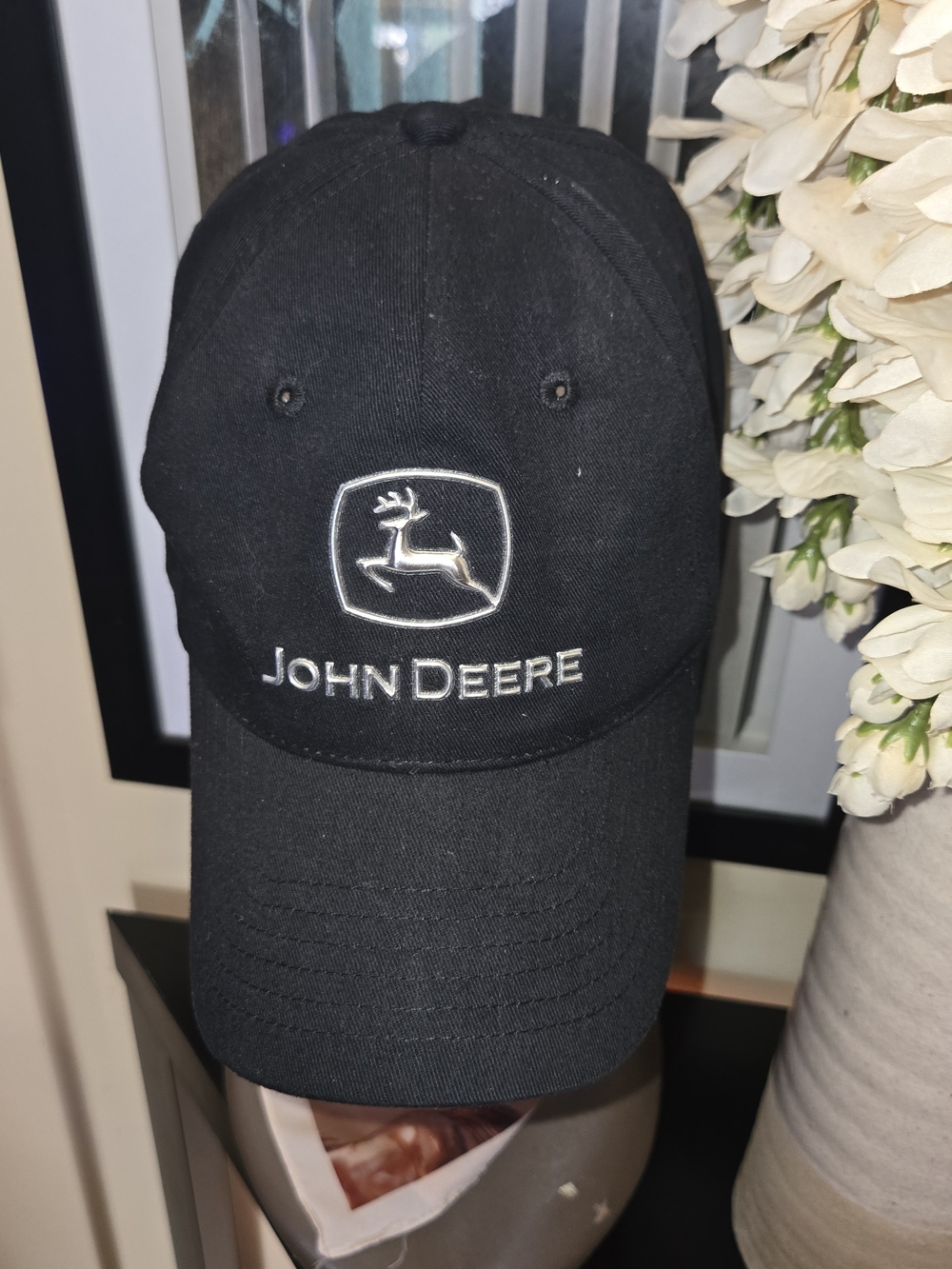 John Deere children's Black Embroidered Logo Baseball Cap